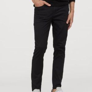 H&M Slim Fit Twill Black Pants W36